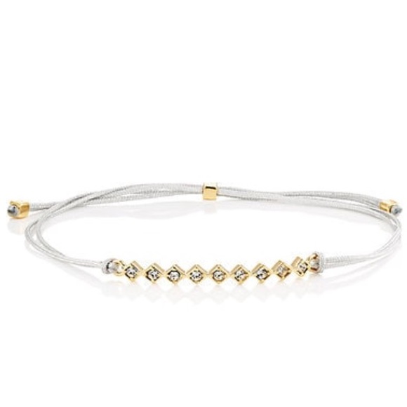 jules smith // delicate gray pavé cord bracelet - Picture 6 of 7